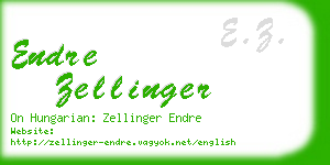 endre zellinger business card